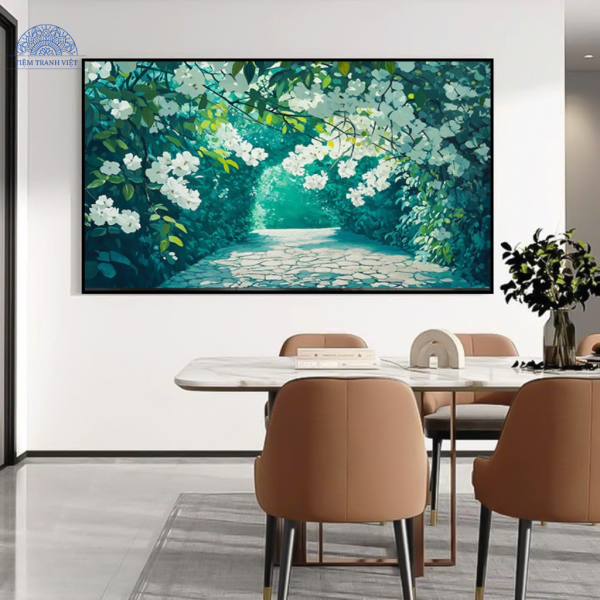Tranh Con Đường Hoa Nắng Nghệ Thuật