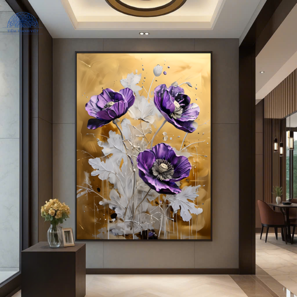 Tranh Vũ Điệu Hoa Tím Nghệ Thuật