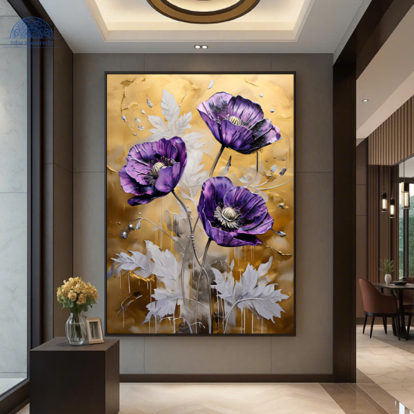 Tranh Vũ Điệu Hoa Tím Nghệ Thuật