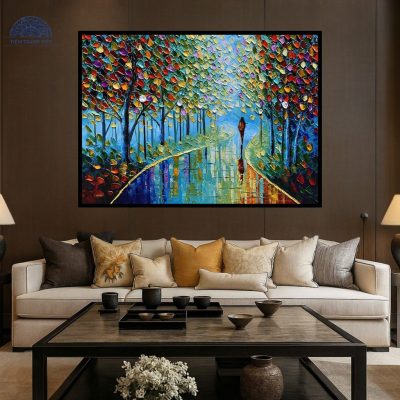 Tranh trừu tượng màu sắc nổi bật (bold abstract)