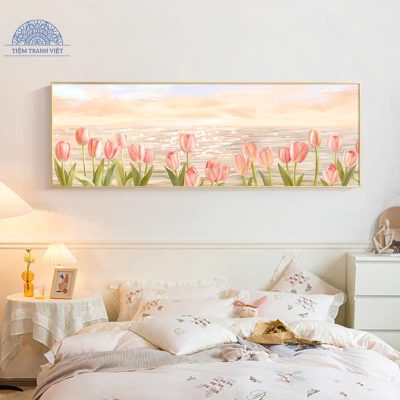 Tranh Vẽ Cánh Đồng Hoa Tulip 2