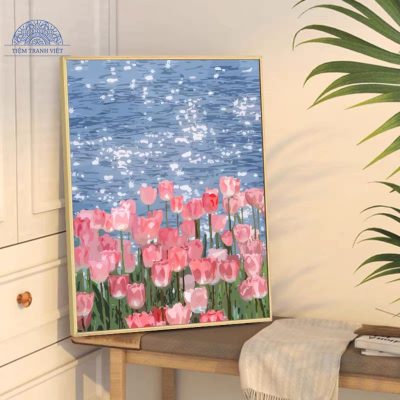 Tranh Vẽ Cánh Đồng Hoa Tulip 4
