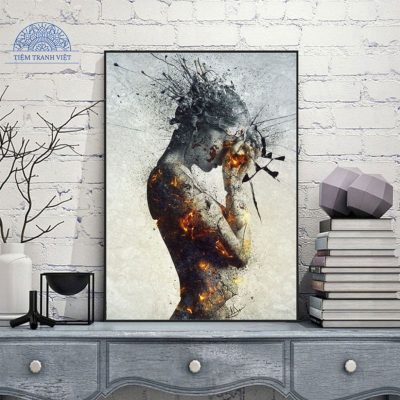 Tranh trừu tượng buồn 4