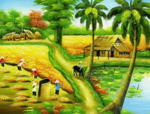 tranh vẽ phong cảnh mùa hè đẹp nhất 3