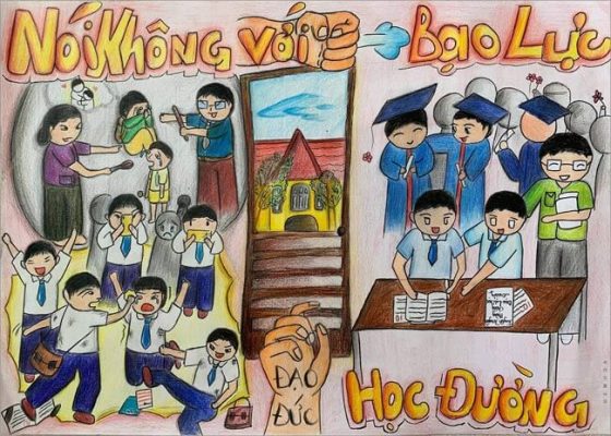 tranh cổ động bạo lực học đường là gì
