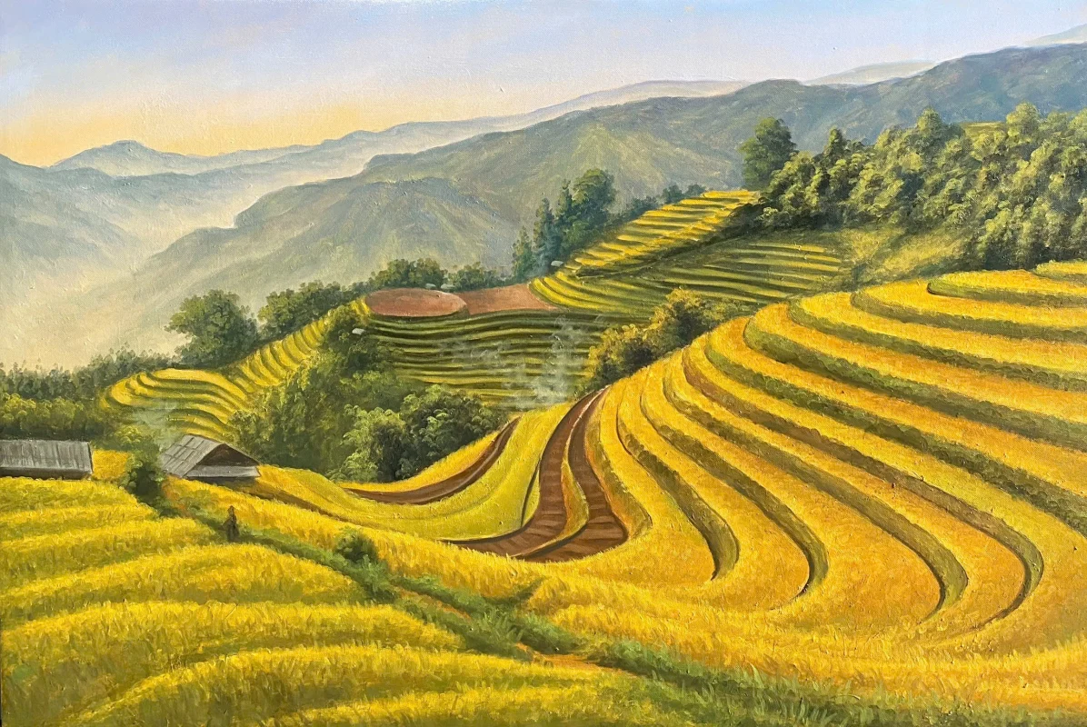 Tranh phong cảnh đồi núi đẹp