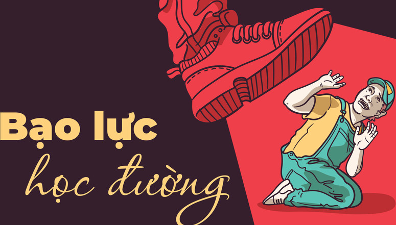 tranh cổ động bạo lực học đường