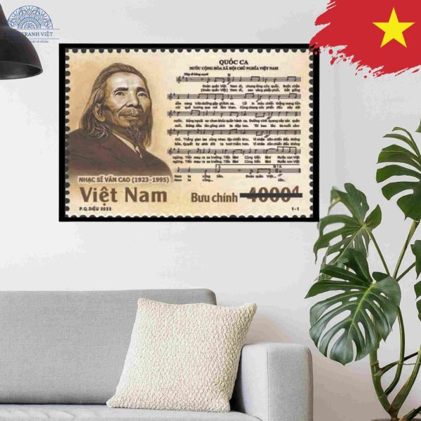 Tranh Nhạc Sĩ Văn Cao và Quốc Ca Việt Nam