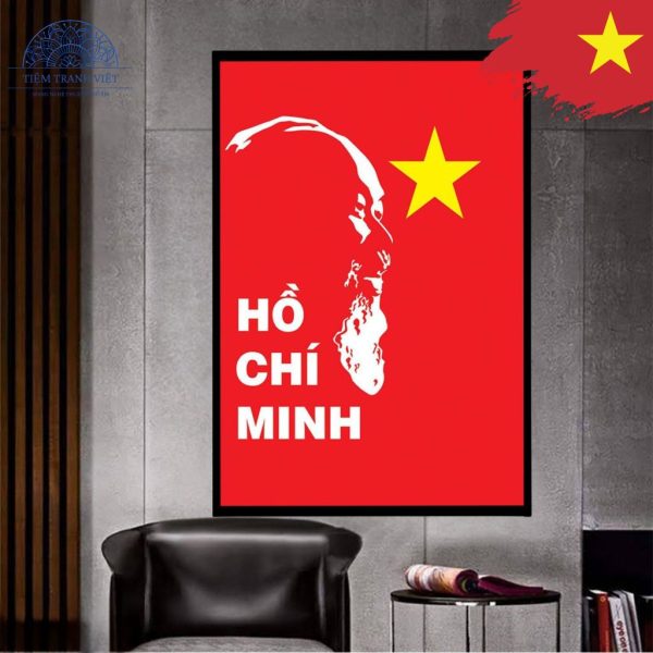 Tranh Chân Dung Bác Hồ và Ngôi Sao Vàng