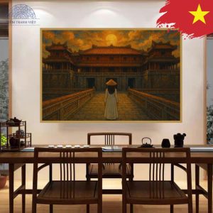 Tranh Thiếu Nữ Trước Hoàng Thành Huế
