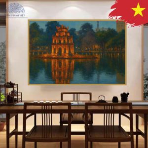 Tranh Vẻ Đẹp Tháp Rùa Hà Nội