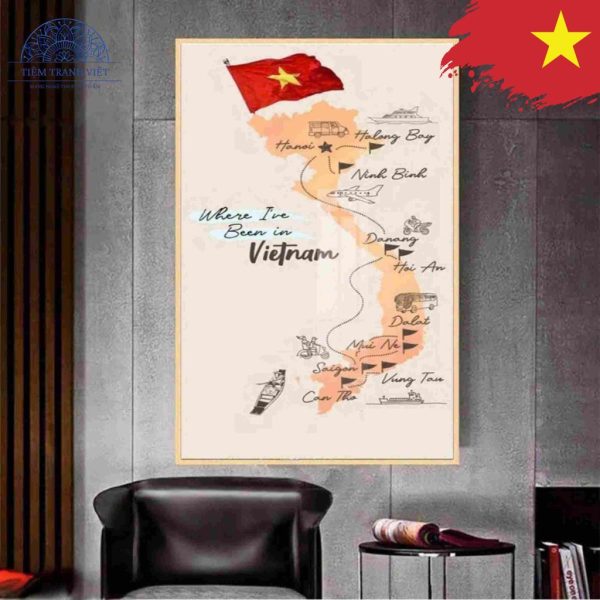 Tranh Bản Đồ Du Lịch Việt Nam