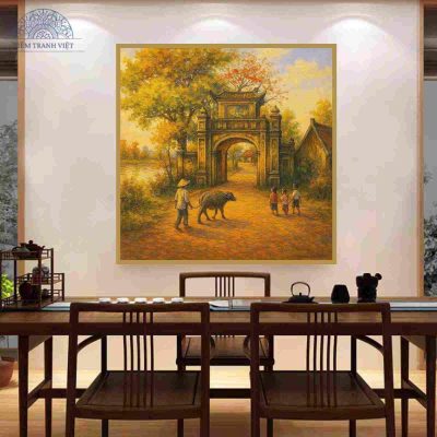 Tranh lành quê việt nam